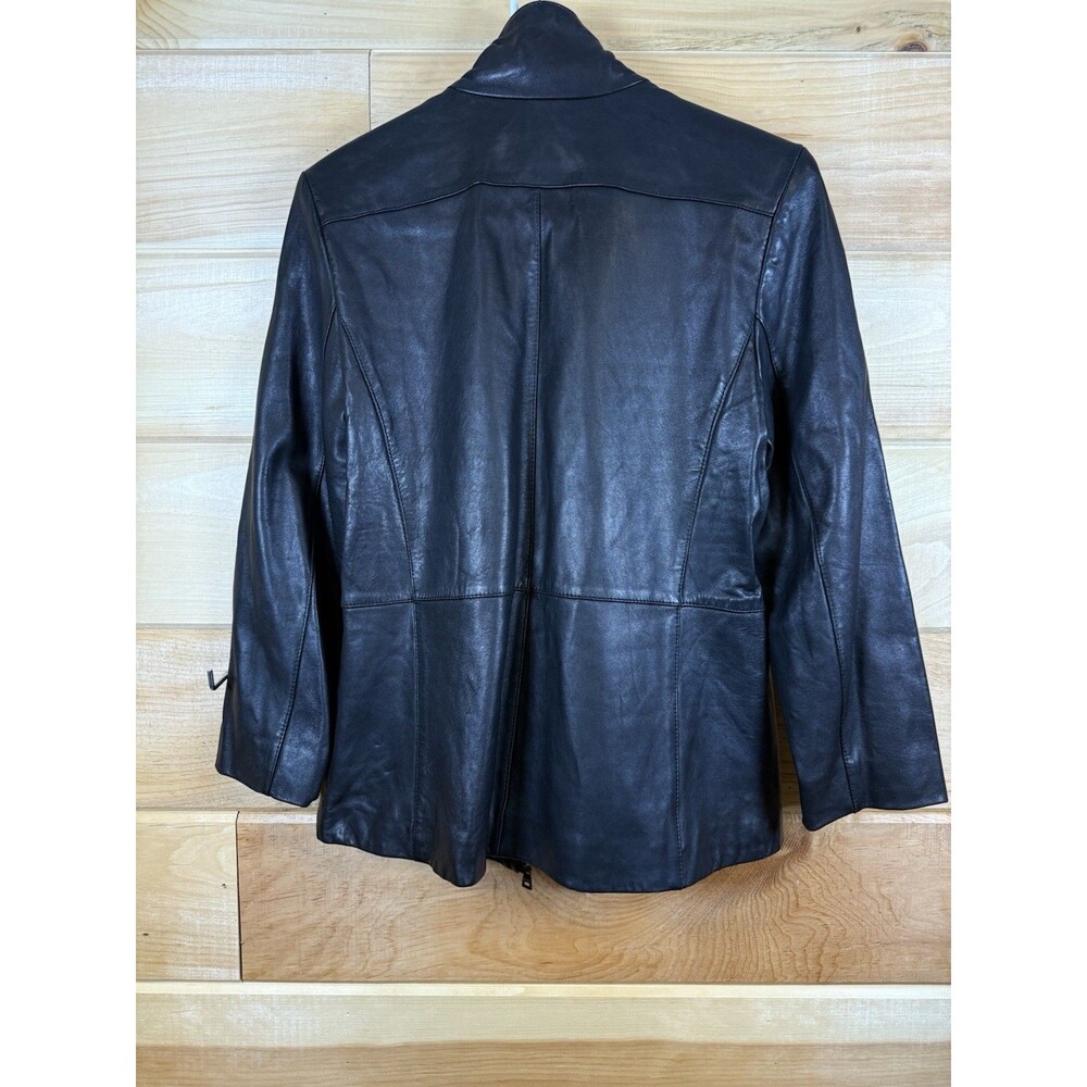 Marc New York Buttery Soft leather Jacket Women’s Sm Black With Purple Lining - Picture 5 of 7